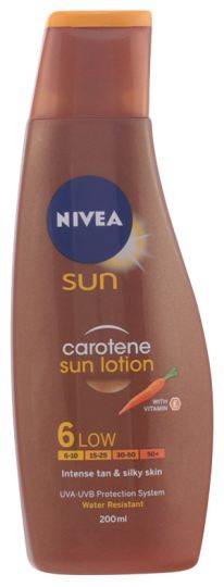 Nivea Deep Tanning Carotene Sun Lotion spf 6 200 ml