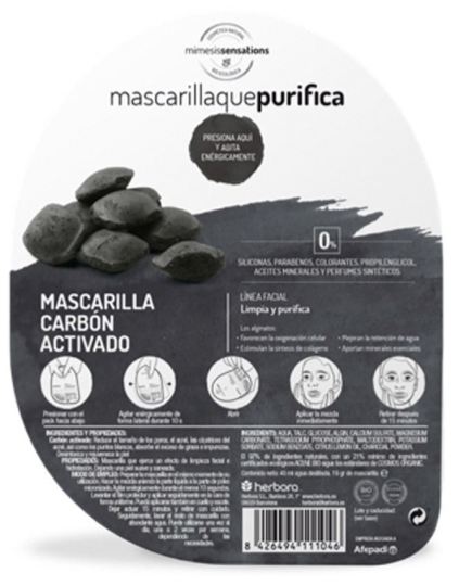 Herbora Mascarilla Carb&oacute;n Activado