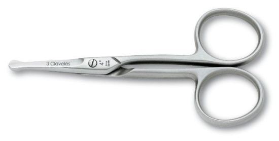 Tijera Recta Inoxidable para Nariz 4 "