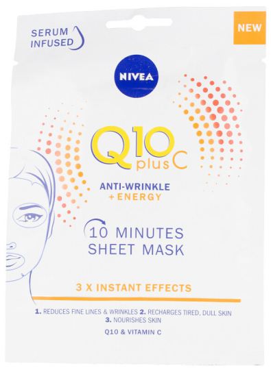 Nivea Q10+ Vitamina C Anti-Arrugas+Energizante Mascarilla Facial