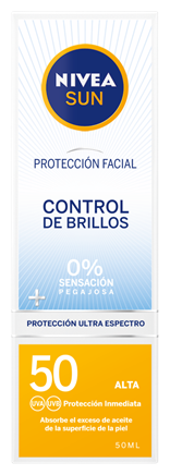 Nivea Sun Protecci&oacute;n Facial Control de Brillos fp 50+ 50 ml