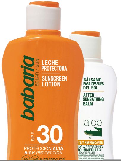 Babaria Leche Protector solar Aloe F-30 + After sun