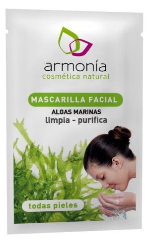Armon&iacute;a Cosm&eacute;tica Natural Mascarilla Facial de Algas 12 Sobres