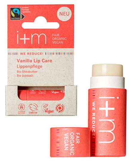 i+m Naturkosmetik Berlin B&aacute;lsamo labial de Vainilla hidratante y nutritivo 5 gr