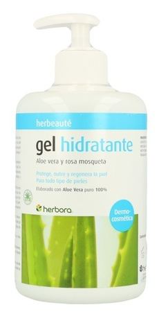 Herbora Gel Hidratante Aloe vera y Rosa mosqueta bio 500 ml