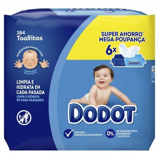 Dodot Toallitas Beb&eacute; 6x64 Unidades