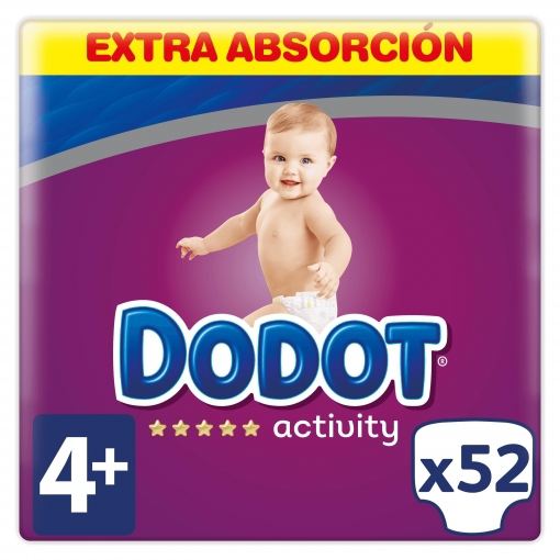 Dodot Activity Extra Pa&ntilde;ales Talla 4 con 52 Uds