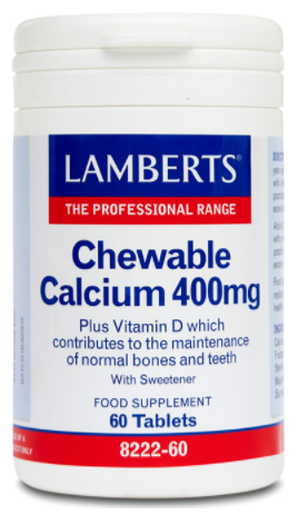 Calcio masticable 400 mg con vitamina d y sabor a limón Calcio masticable 400 mg con vitamina d y sabor a limón