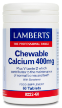 Calcio masticable 400 mg con vitamina d y sabor a limón Calcio masticable 400 mg con vitamina d y sabor a limón