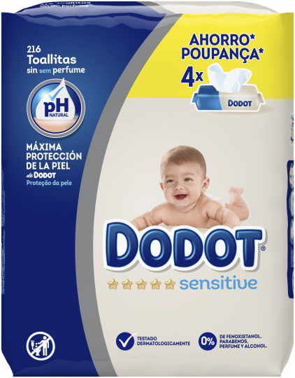 Dodot Sensitive Toallitas Beb&eacute; 216 Unidades