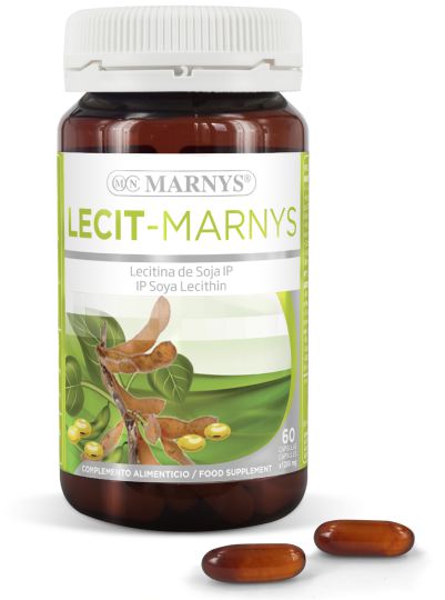 Marnys Lecitina de Soja 1200 mg 60 c&aacute;psulas