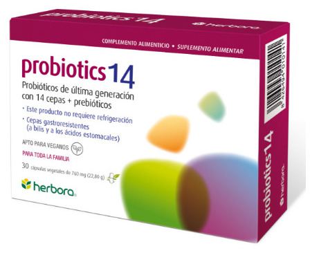 Herbora Probi&oacute;tics14 con 30 C&aacute;psulas