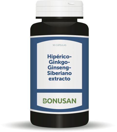 Bonusan Hyperico-Ginkgo-Ginseng Siberiano Extracto 90 Capsulas