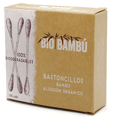 Bastoncillos de Bambú y Algodón Ecológico 100 Unidades Bastoncillos de Bambú y Algodón Ecológico 100 Unidades