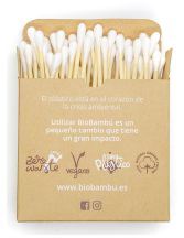 Bastoncillos de Bambú y Algodón Ecológico 100 Unidades Bastoncillos de Bambú y Algodón Ecológico 100 Unidades