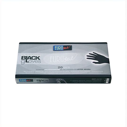 Eurostil Guantes de Latex Negros 20 uds