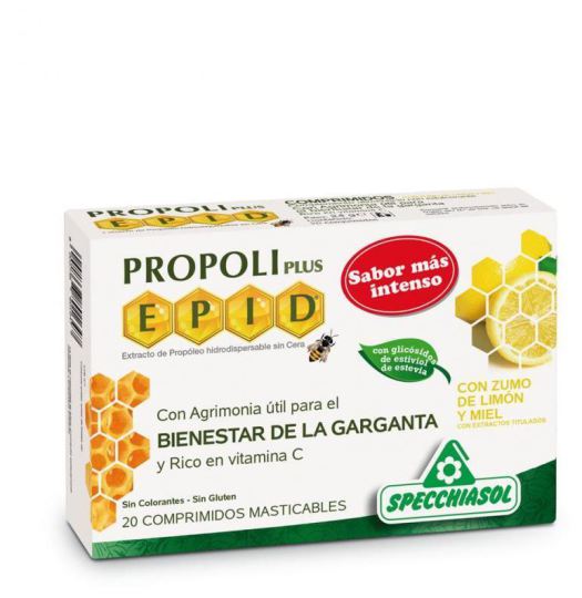 Specchiasol Epid Caramelos Miel-Lim&oacute;n 20 Comprimidos Masticables
